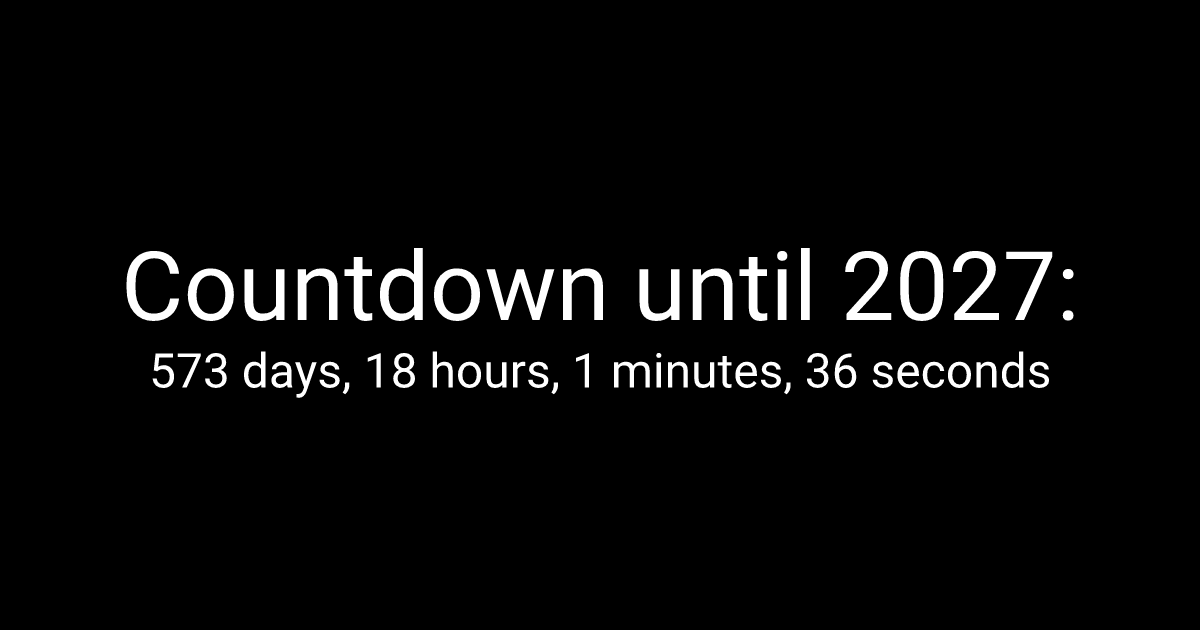 New Year's Countdown 2027